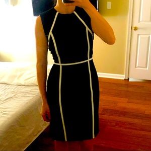 Calvin Klein Black White Dress